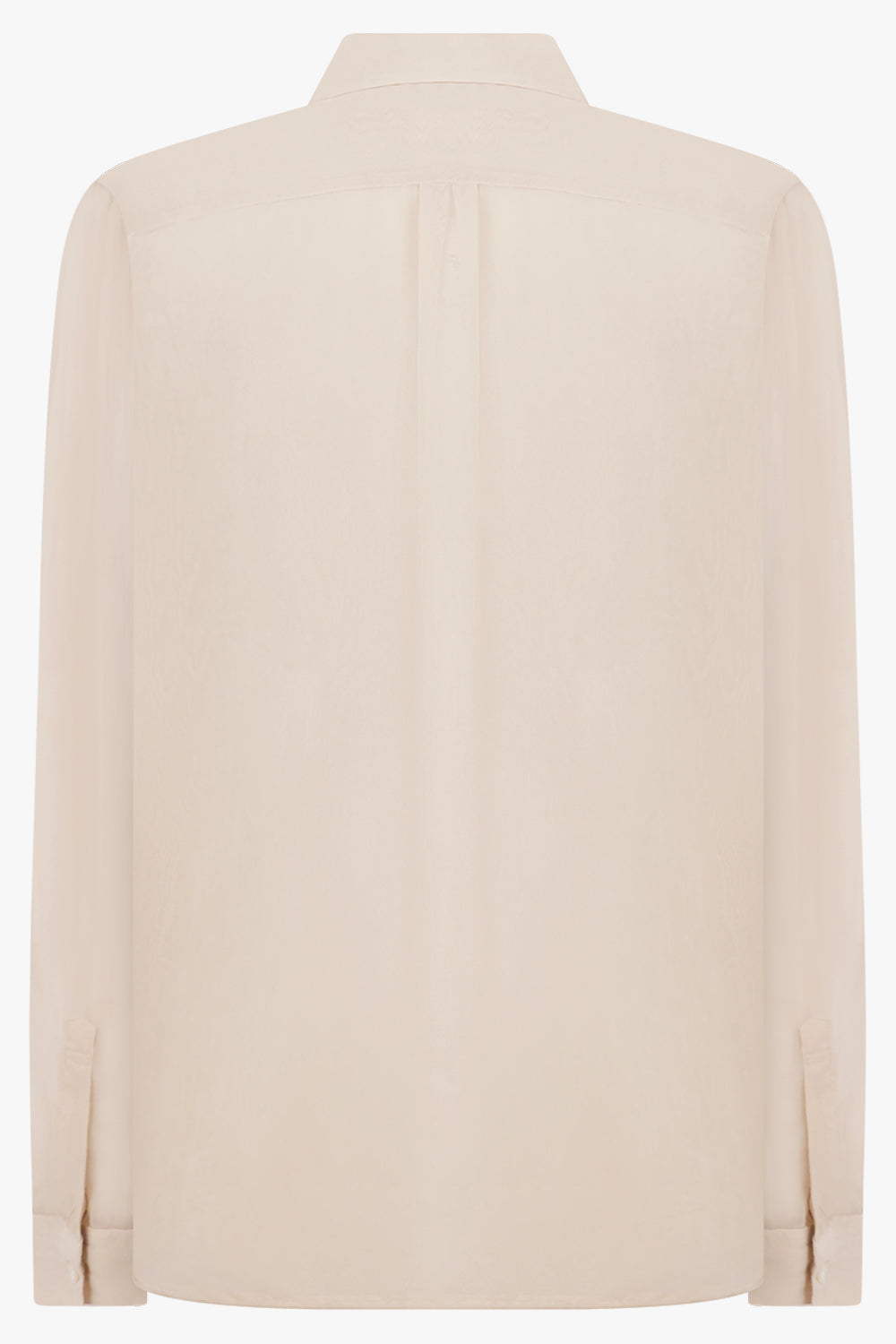 COMME DES GARCONS RTW Ruffle Front Long Shirt | Beige