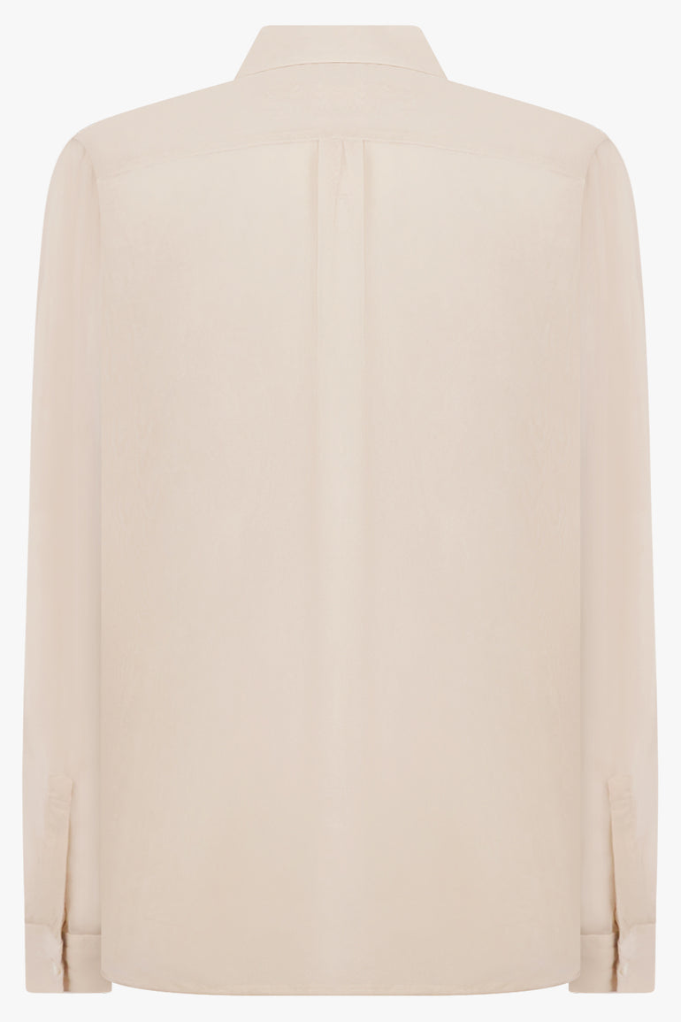 COMME DES GARCONS RTW Ruffle Front Long Shirt | Beige