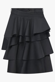 COMME DES GARCONS RTW Ruffle Front Long Short | Black