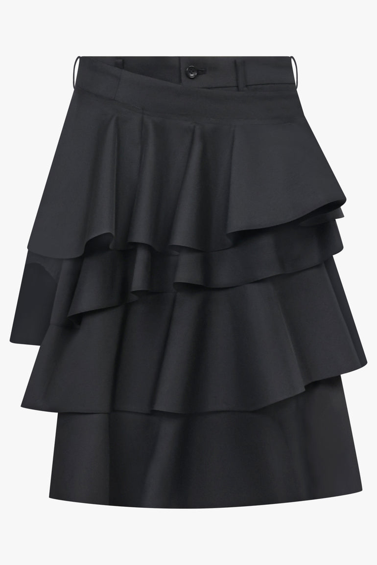 COMME DES GARCONS RTW Ruffle Front Long Short | Black
