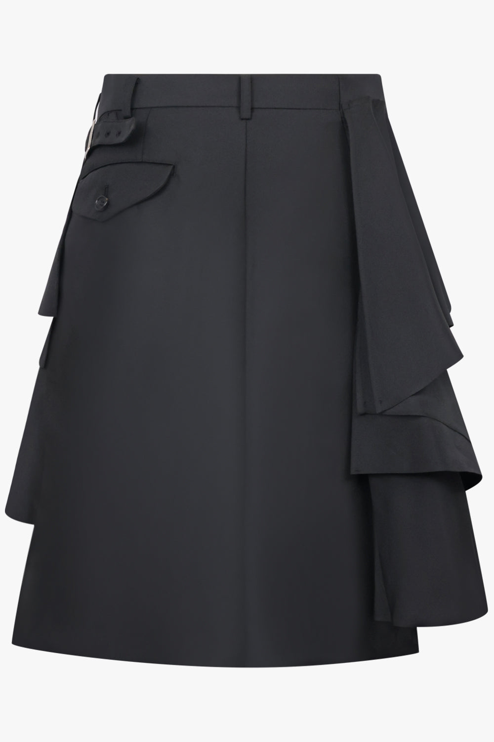 COMME DES GARCONS RTW Ruffle Front Long Short | Black