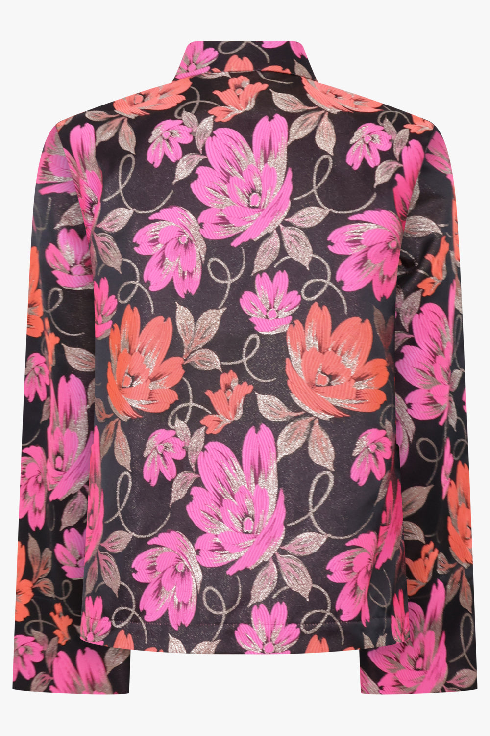 COMME DES GARCONS RTW Floral Print Tang Jacket | Black/Pink