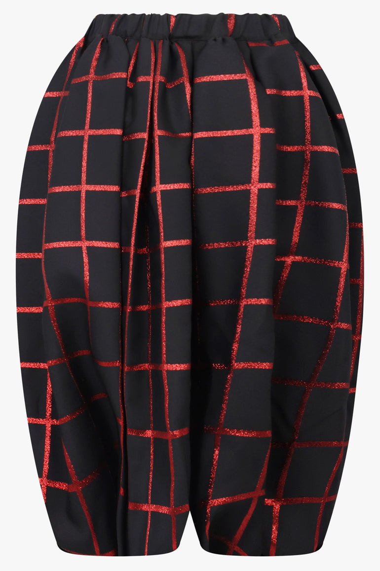 COMME DES GARCONS RTW Check Drop Crotch Pant | Black/Red