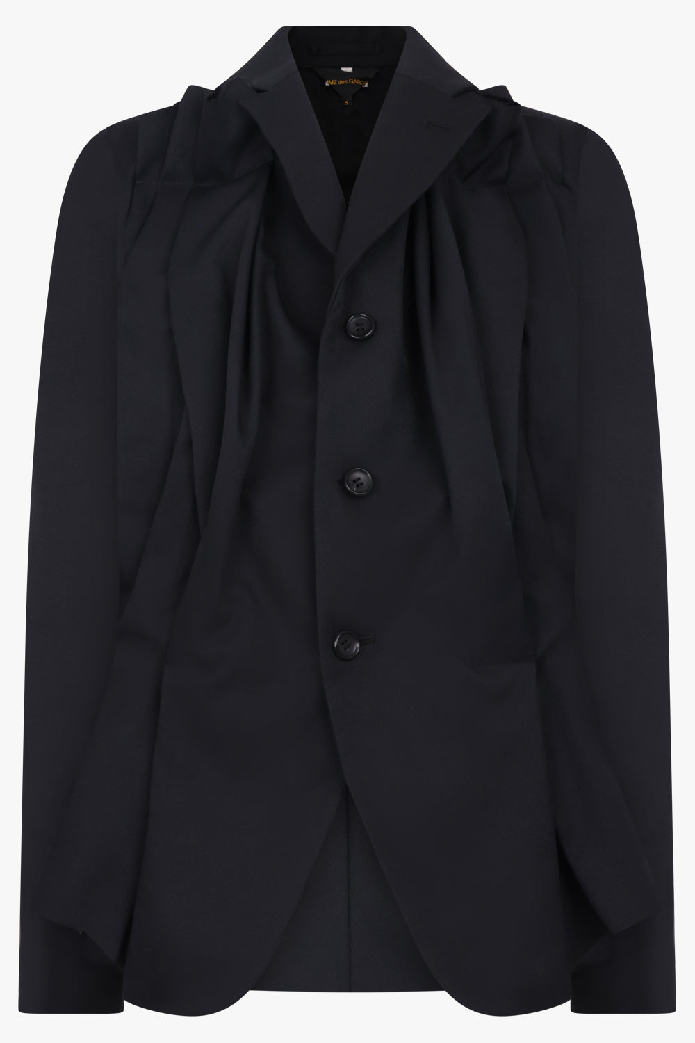 COMME DES GARCONS RTW Drape Pleat Detail Jacket | Black