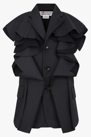 COMME DES GARCONS RTW Sculpt Ruffle Sleeve Jacket | Black