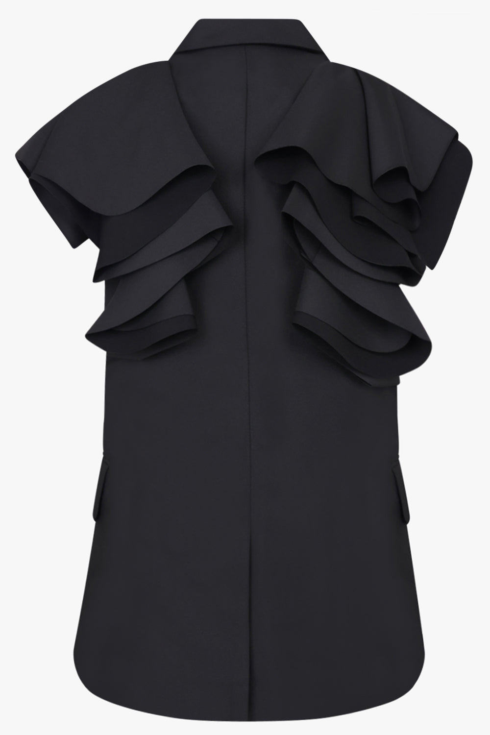 COMME DES GARCONS RTW Sculpt Ruffle Sleeve Jacket | Black