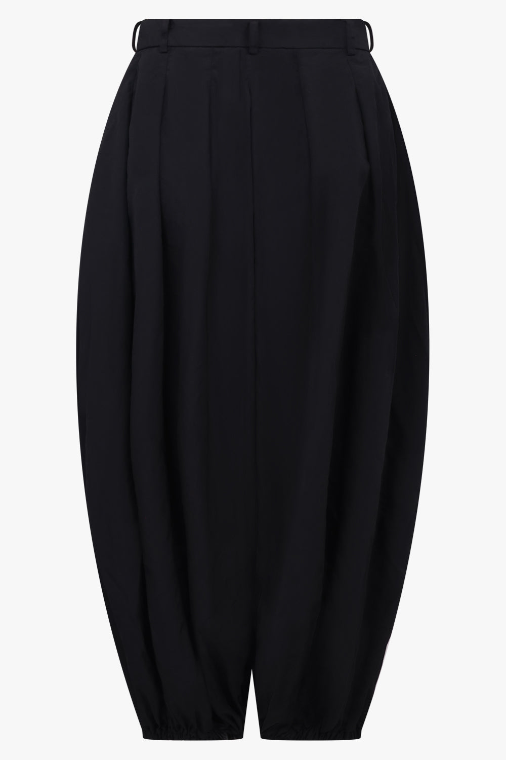 COMME DES GARCONS RTW Pleat Front Balloon Pant With Elastic Cuff | Black