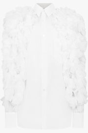 COMME DES GARCONS RTW Ruffle Sleeve Shirt | Off White