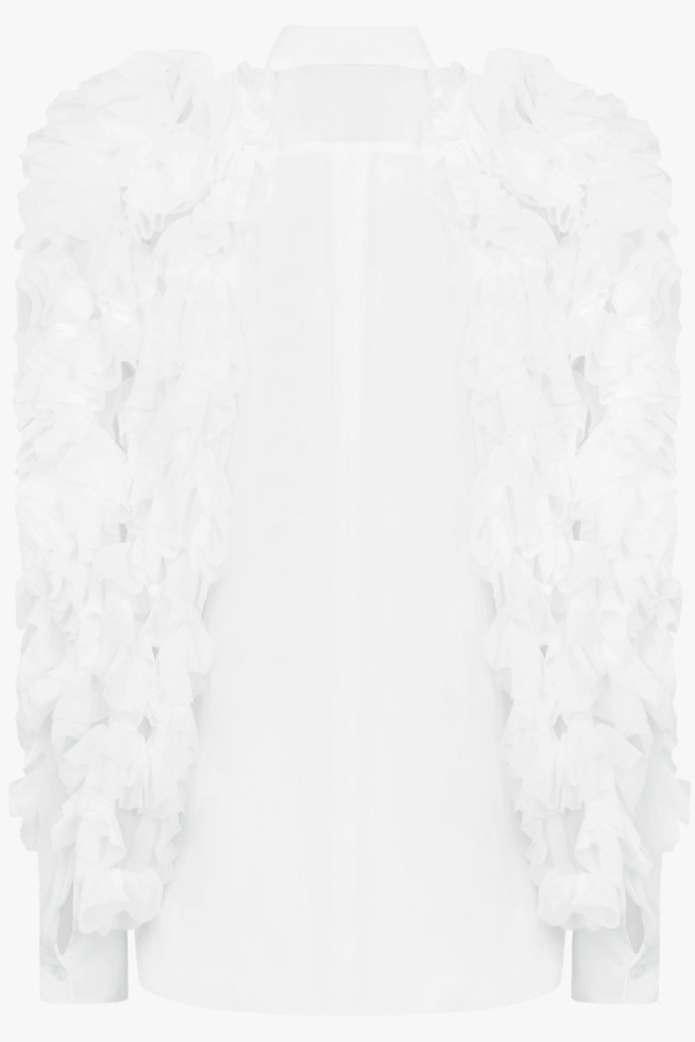 COMME DES GARCONS RTW Ruffle Sleeve Shirt | Off White