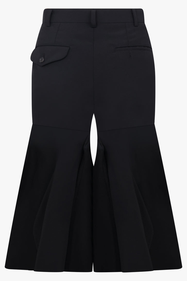 COMME DES GARCONS RTW Ruffle Hem Crop Pant | Black