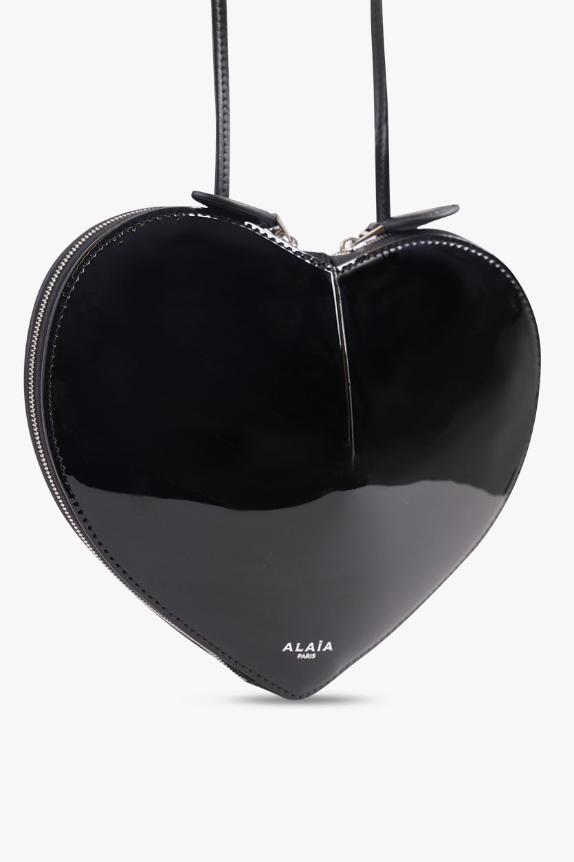 ALAIA BAGS BLACK / NOIR Le Coeur Patent Heart Shaped Bag | Black