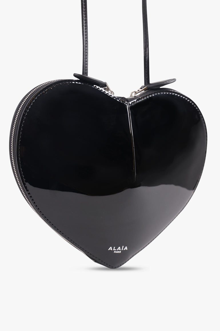 ALAIA BAGS BLACK / NOIR Le Coeur Patent Heart Shaped Bag | Black