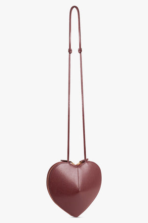 ALAIA BAGS BURGUNDY / Garnet Red Le Coeur Suede Heart Shaped Bag | Garnet Red