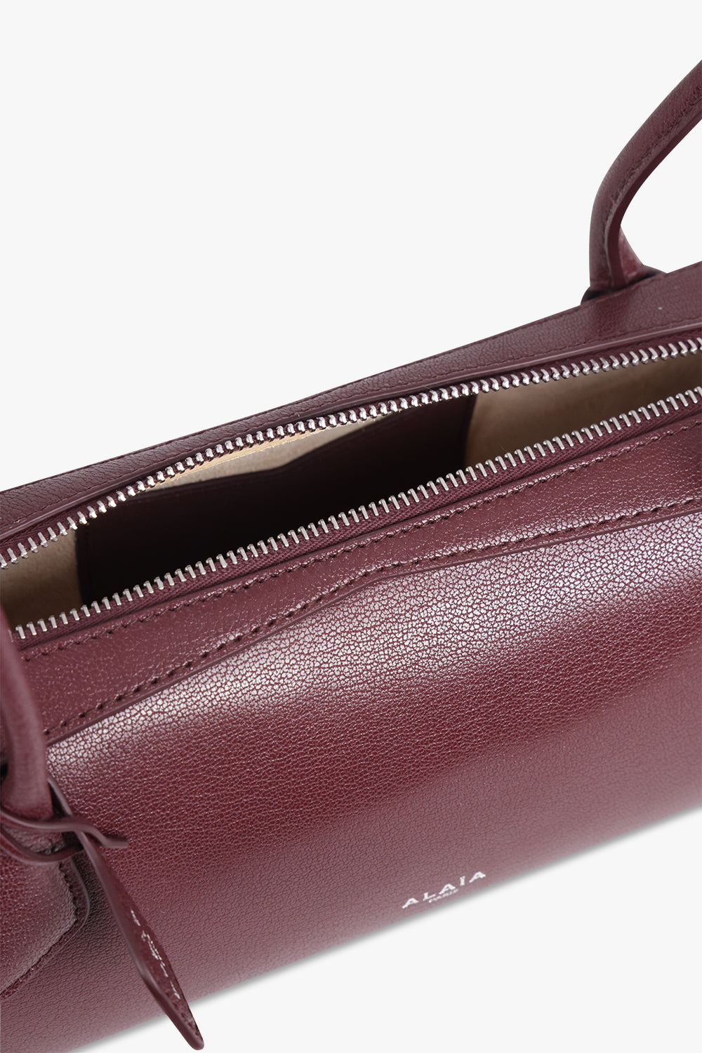 ALAIA MEDIUM-SIZED LE TECKEL GARNET RED BAG