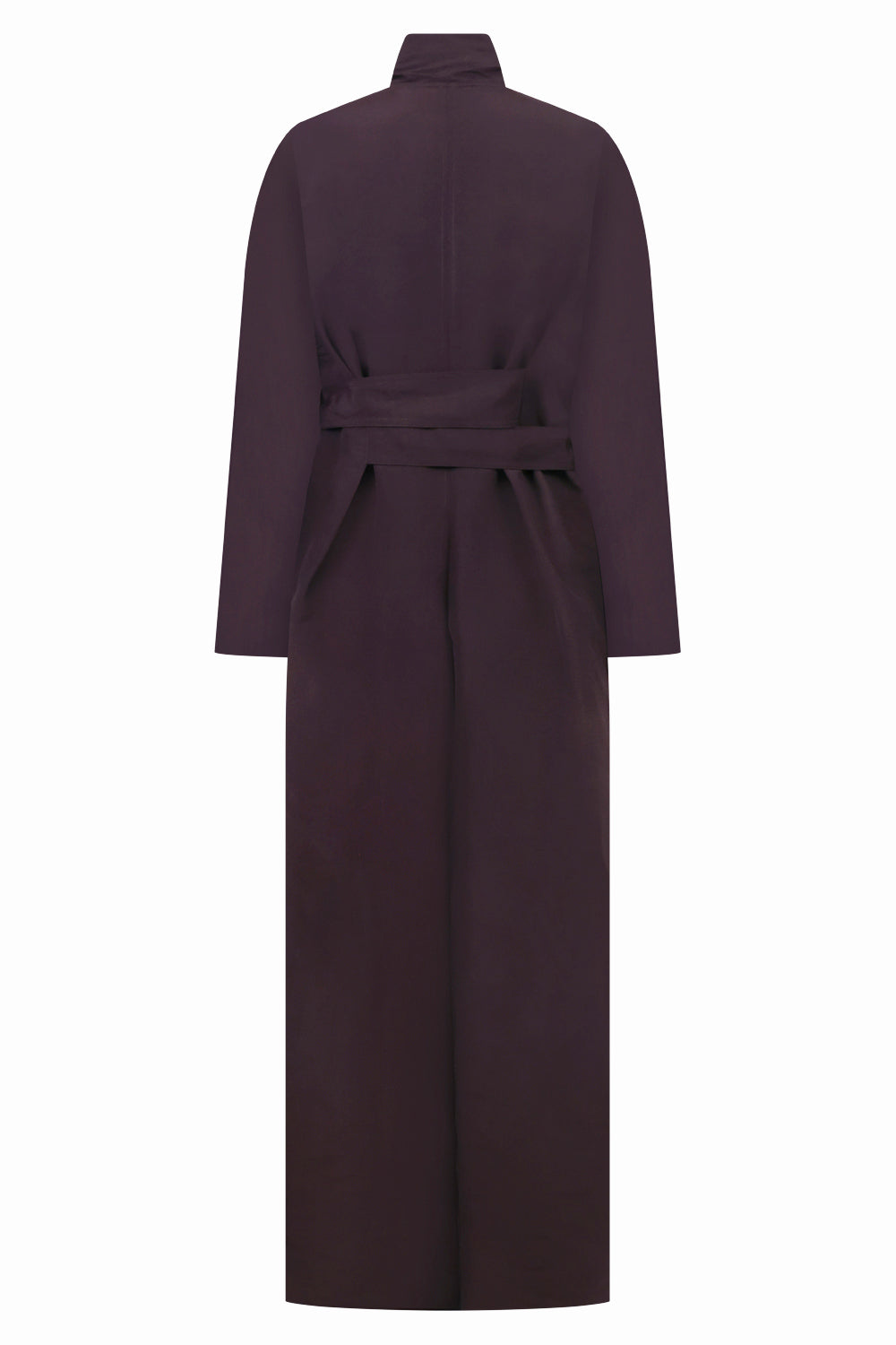 ALAIA RTW Poplin Ruffle Jumpsuit | Aubergine