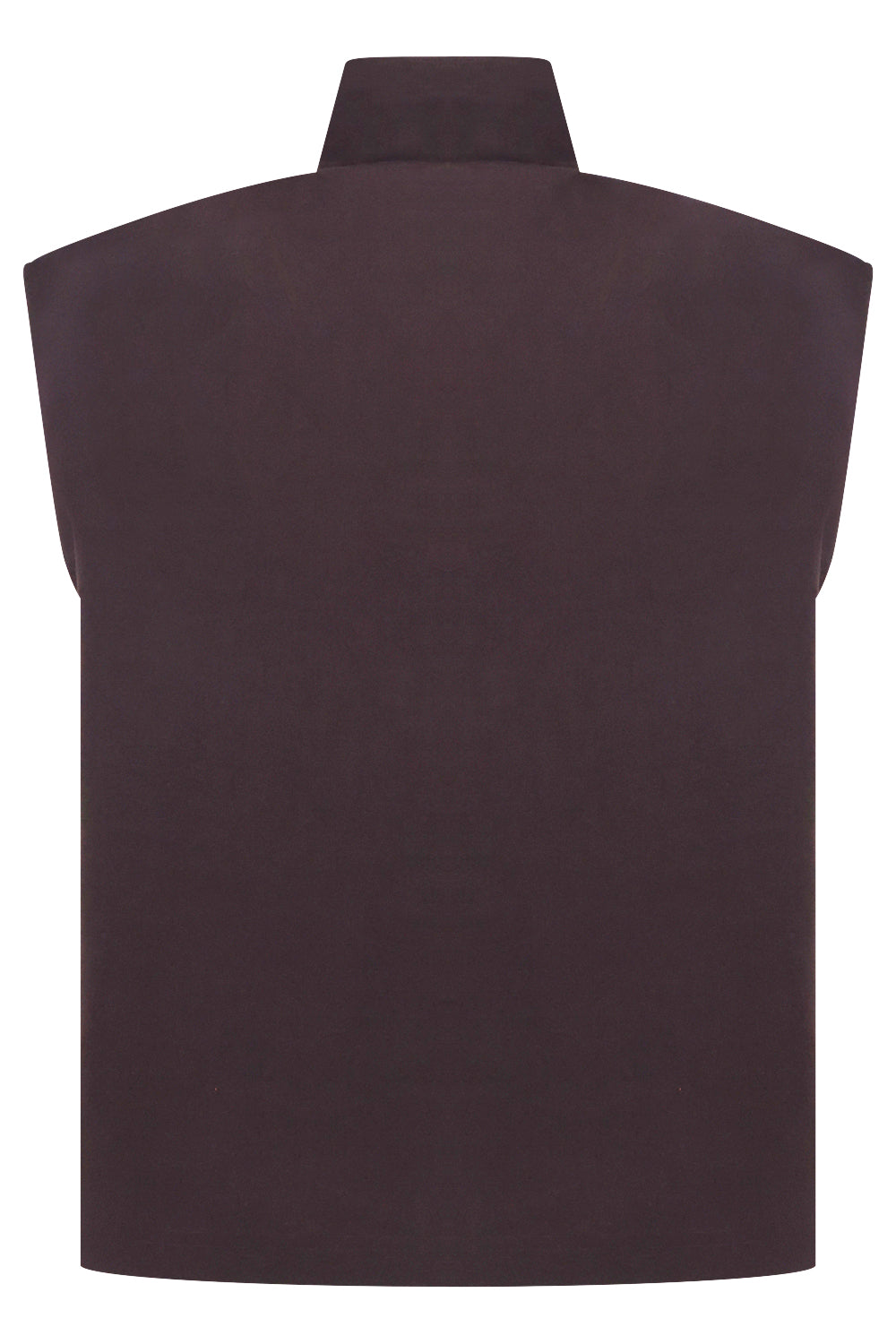 ALAIA RTW Poplin High Neck Top | Aubergine
