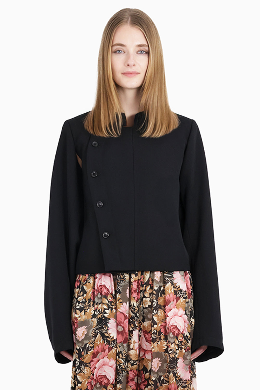 COMME DES GARCONS RTW Asymmetric Button L/S Jacket | Black