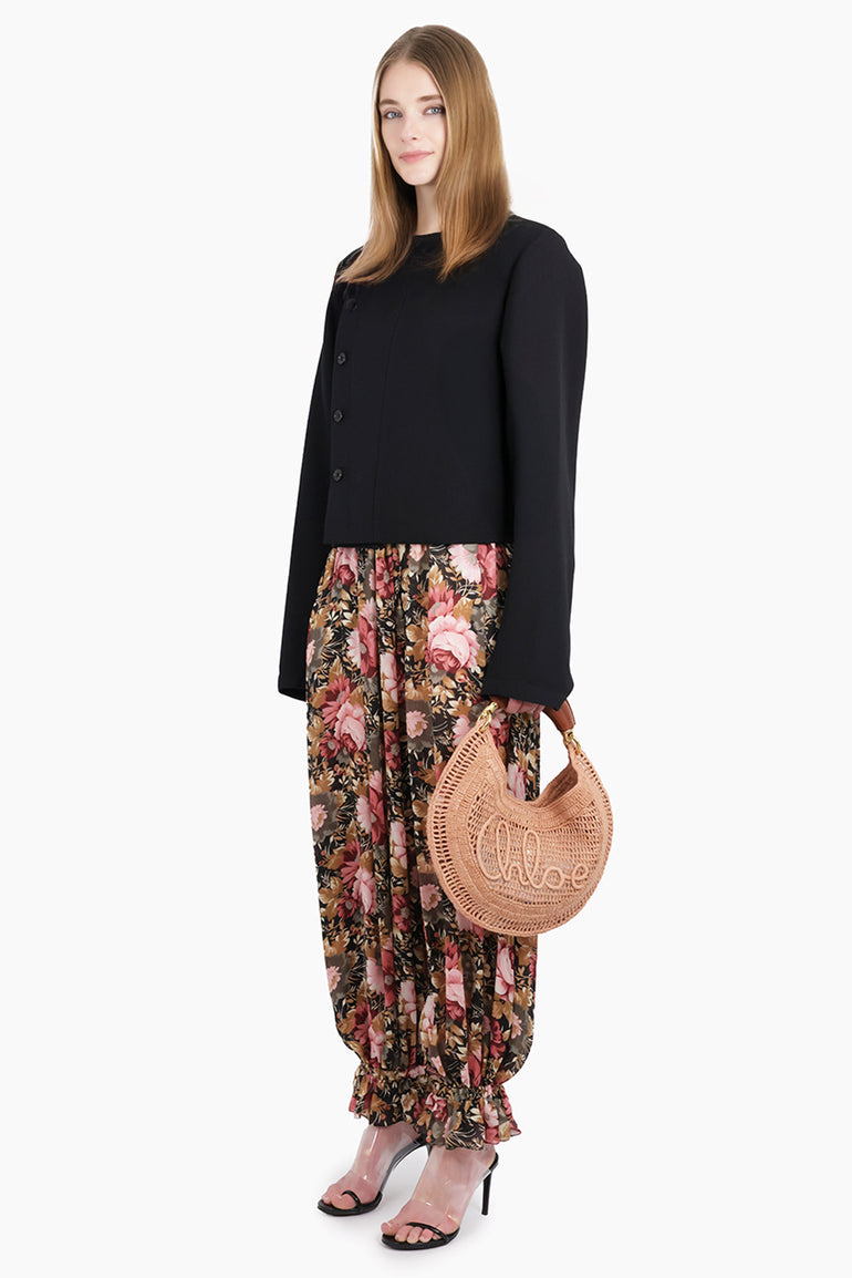 CHLOE BAGS PINK / Summery Beige Summer Banana Raffia Shoulder Bag | Summery Beige