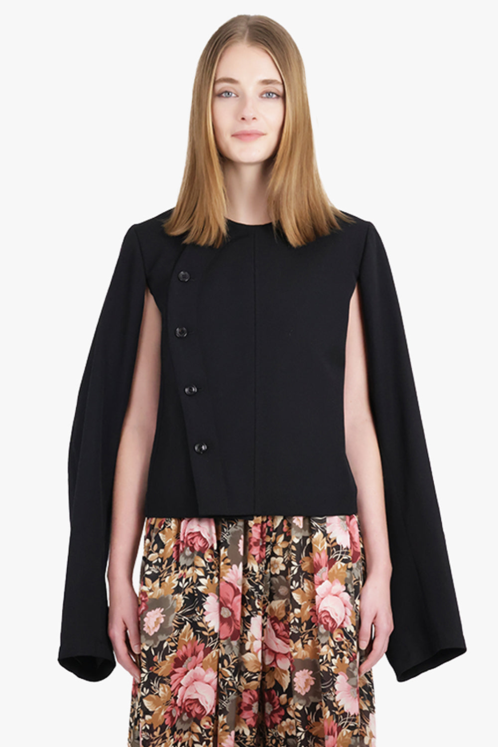 COMME DES GARCONS RTW Asymmetric Button L/S Jacket | Black