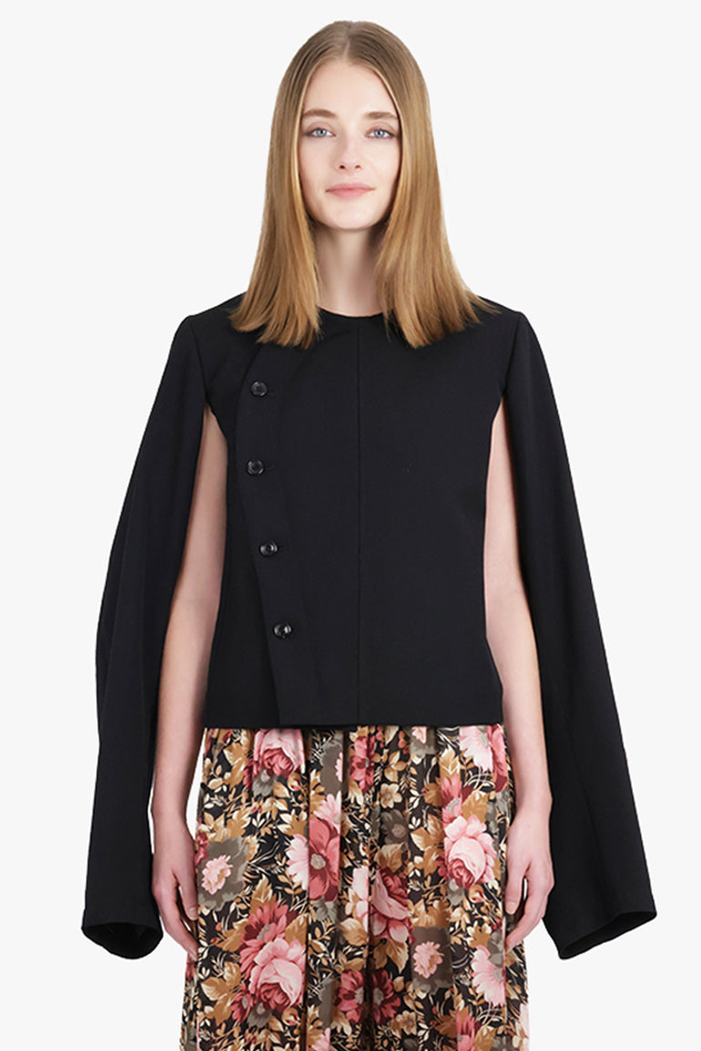 COMME DES GARCONS RTW Asymmetric Button L/S Jacket | Black