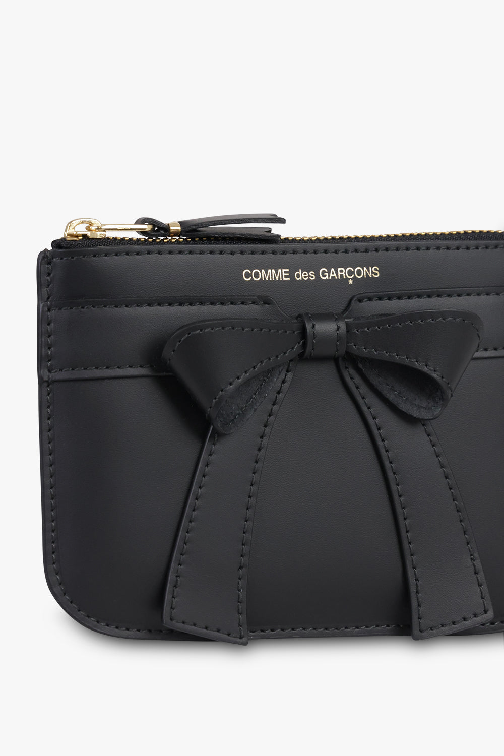 Big Bow Small Zip Pouch | Black – Parlour X