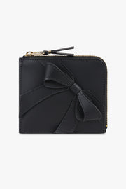 COMME DES GARCONS WALLETS ACCESSORIES BLACK / Black Big Bow Zip Wallet | Black