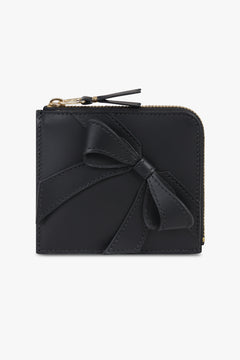 COMME DES GARCONS WALLETS ACCESSORIES BLACK / Black Big Bow Zip Wallet | Black