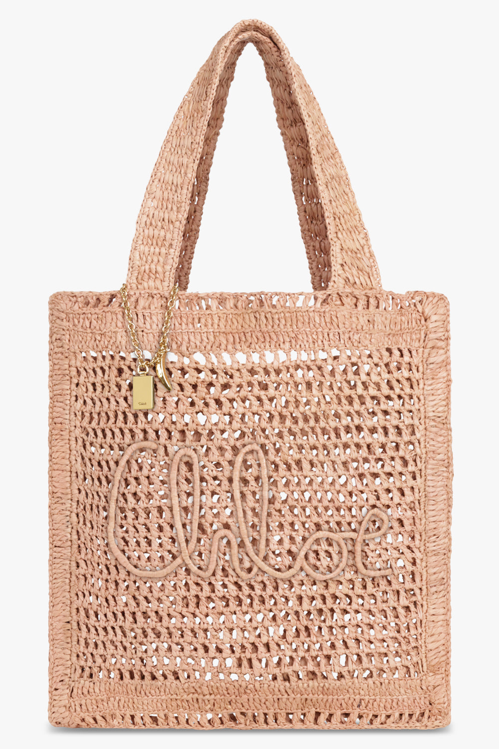 CHLOE BAGS PINK / Summery Beige Summer Banana Raffia Tote Bag | Summery Beige