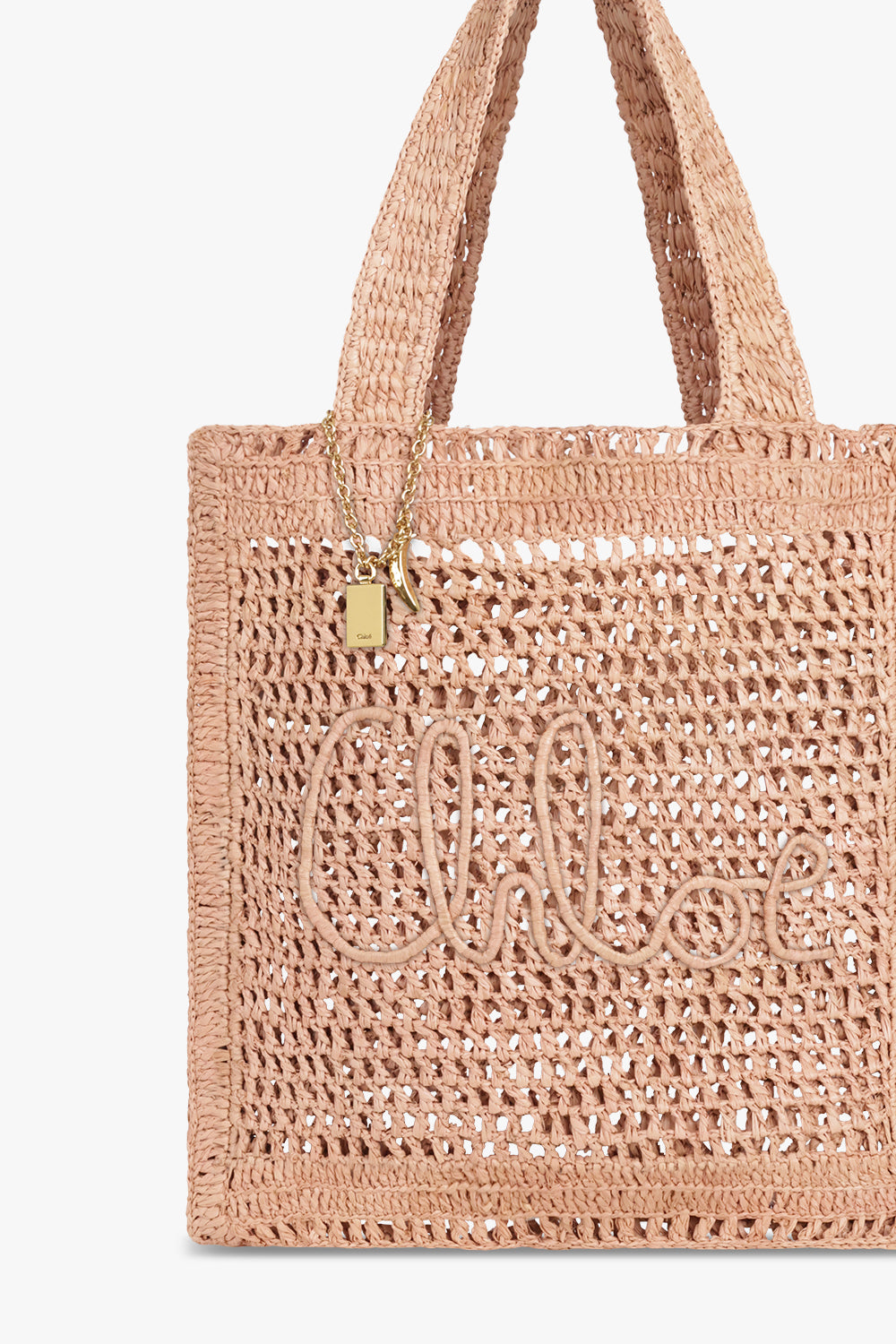 CHLOE BAGS PINK / Summery Beige Summer Banana Raffia Tote Bag | Summery Beige