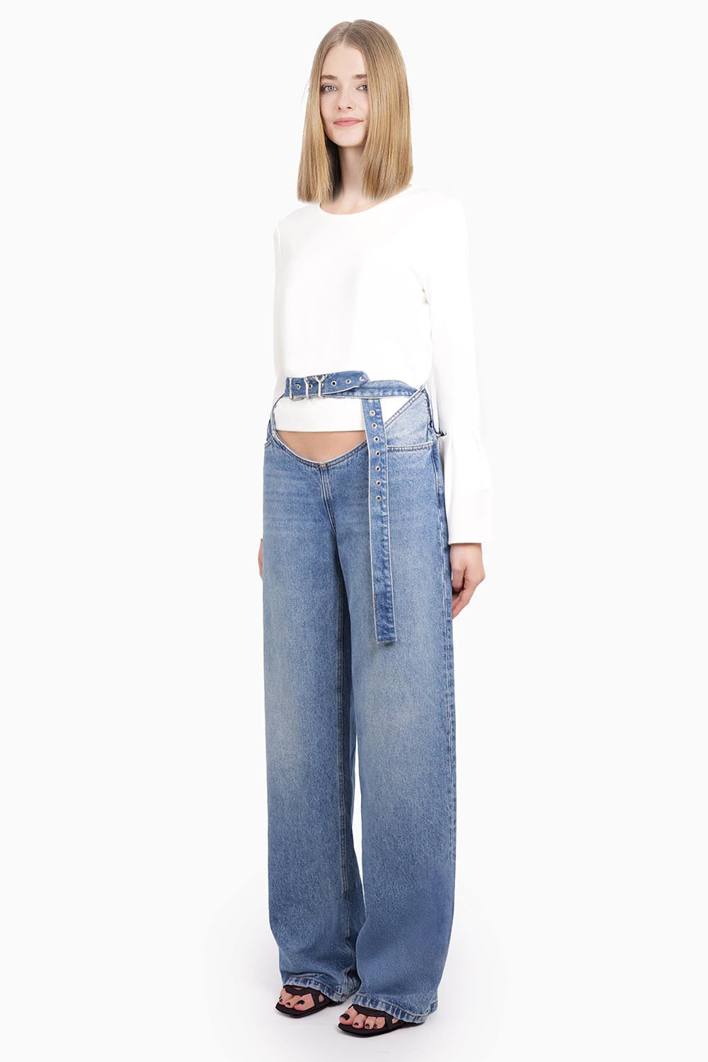 Y/PROJECT Y-BELT JEANS 22AWライトブルー Y/PROJECT Y-BELT JEANS 22AWライトブルー 【公式通販】