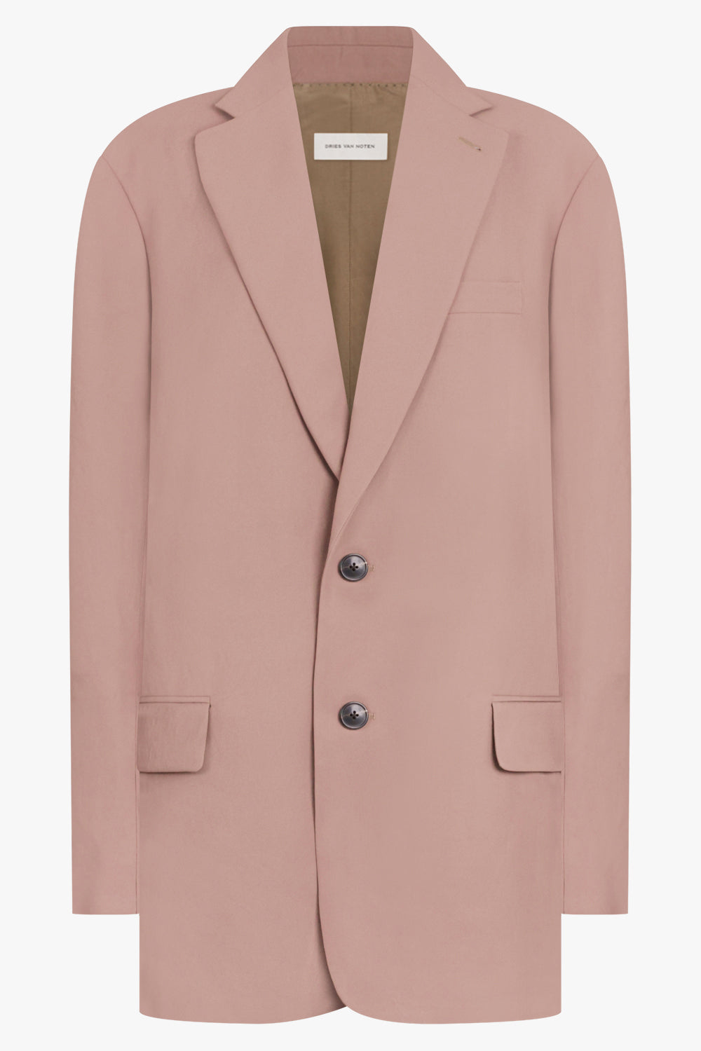 DRIES VAN NOTEN RTW Blunt Single Breasted Relaxed Jacket | Peach