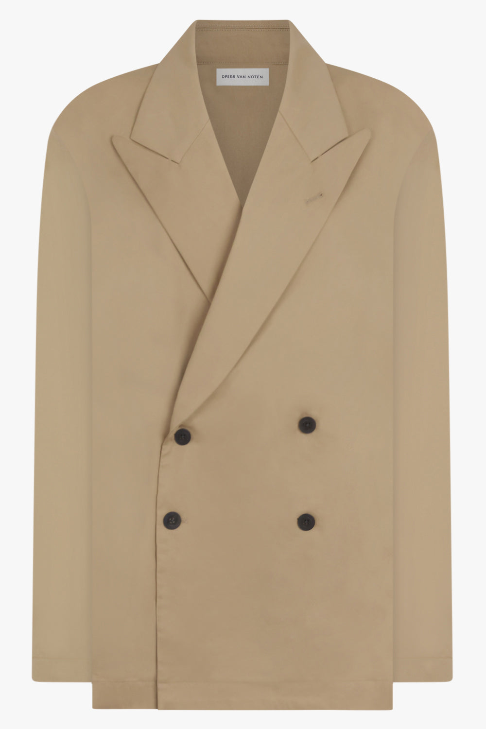 DRIES VAN NOTEN RTW Caplan Double Breasted Jacket | Beige