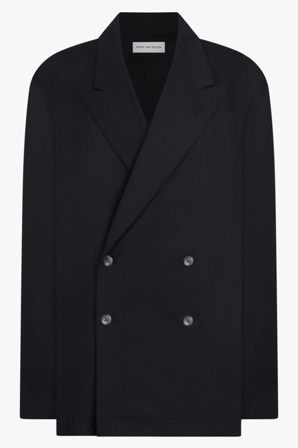DRIES VAN NOTEN RTW Caplan Double Breasted Jacket | Black