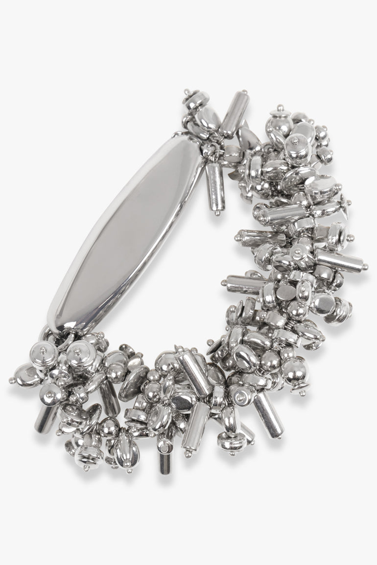 DRIES VAN NOTEN JEWELLERY SILVER / Silver Embroidered Cuff Bracelet | Silver