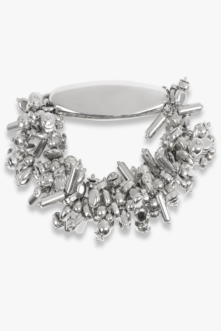 DRIES VAN NOTEN JEWELLERY SILVER / Silver Embroidered Cuff Bracelet | Silver