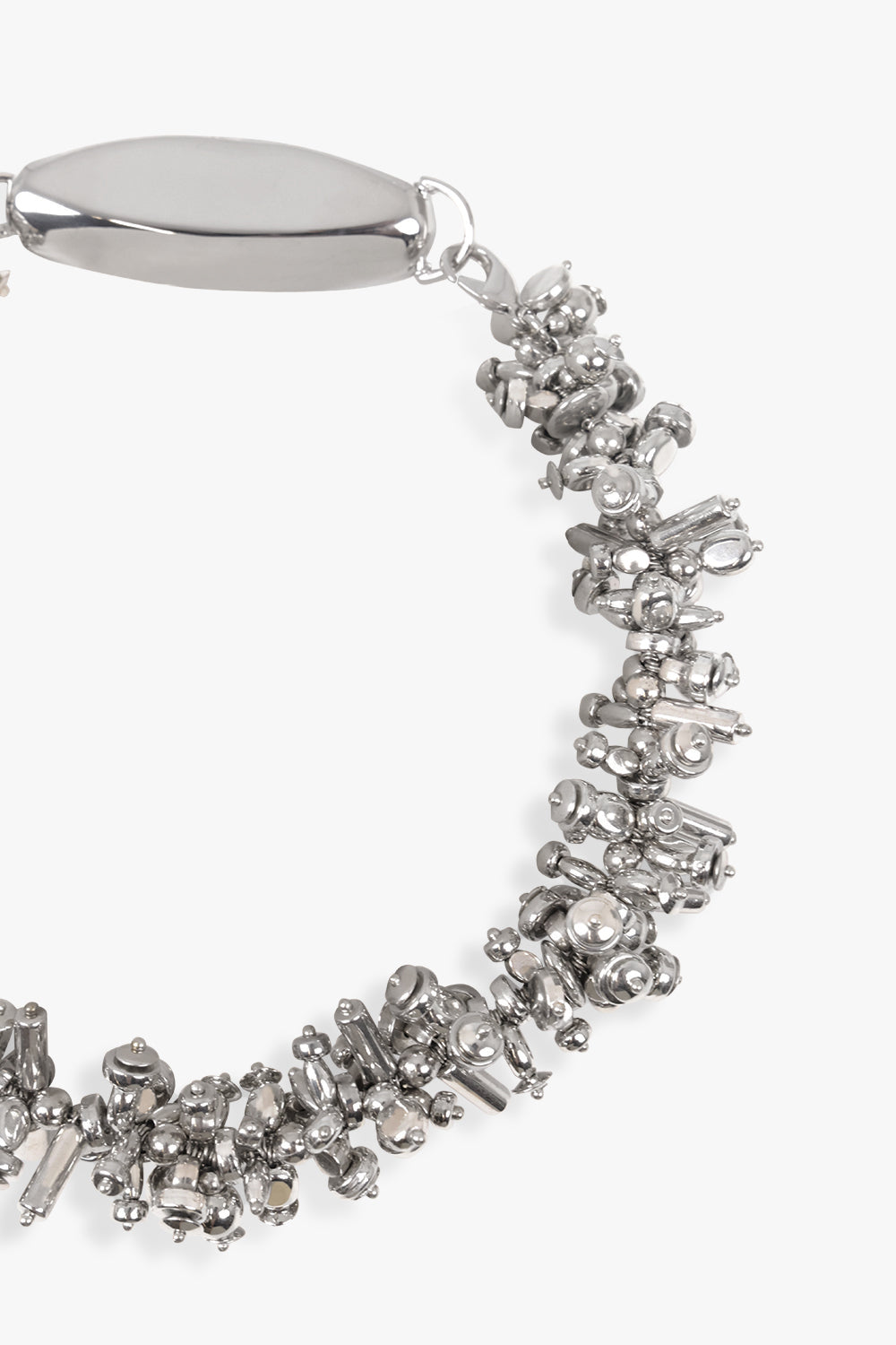 DRIES VAN NOTEN JEWELLERY SILVER / Silver Embroidered Chunky Detail Necklace | Silver