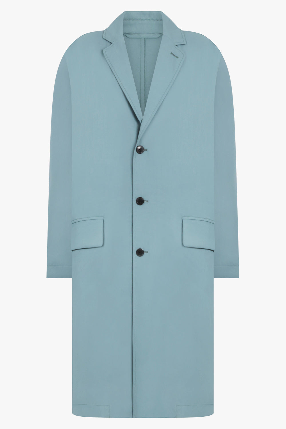 DRIES VAN NOTEN RTW Rinley Relaxed Mid Length Coat | Turquoise