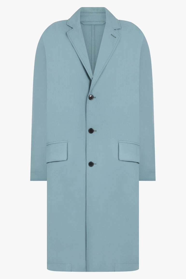 DRIES VAN NOTEN RTW Rinley Relaxed Mid Length Coat | Turquoise