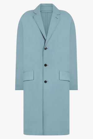 DRIES VAN NOTEN RTW Rinley Relaxed Mid Length Coat | Turquoise