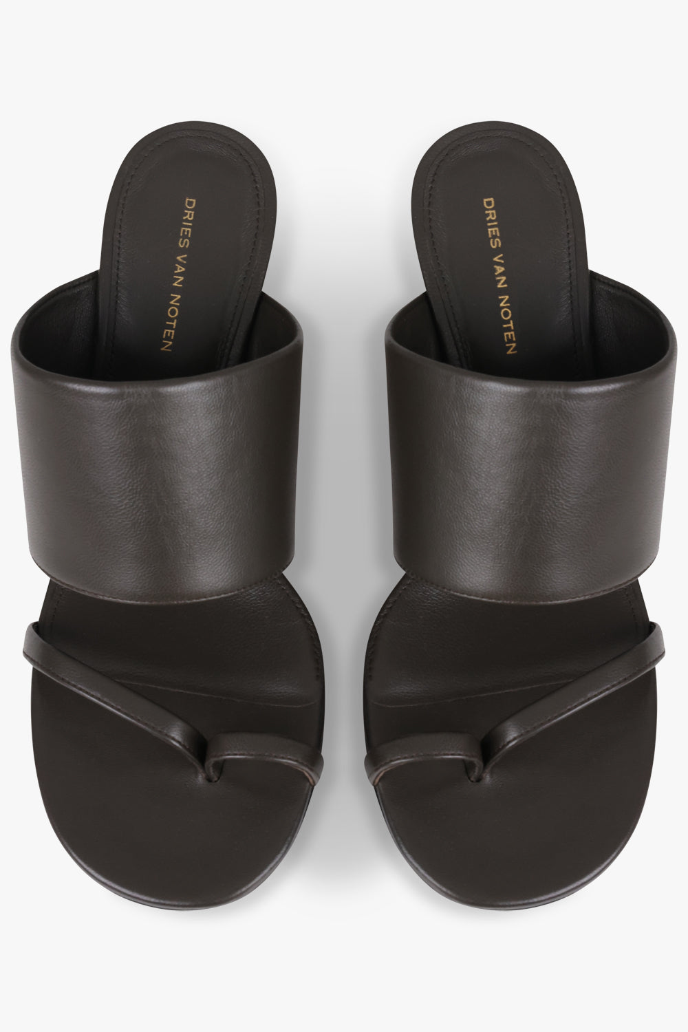 DRIES VAN NOTEN SHOES Sculptural Wedge 75mm Mule | Brown