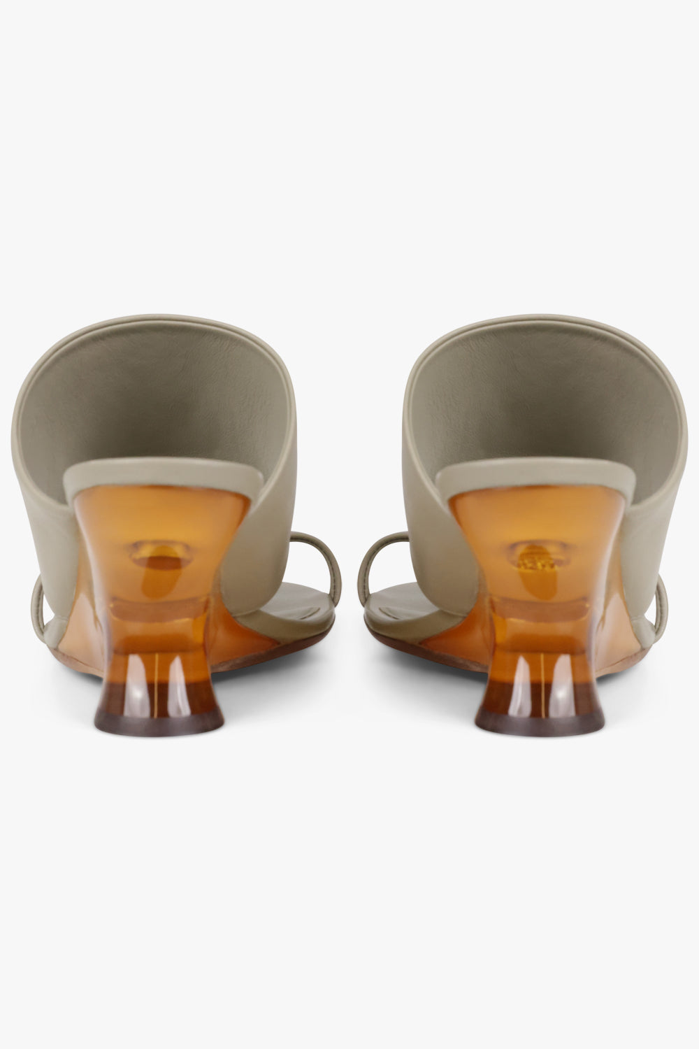 DRIES VAN NOTEN SHOES Sculptural Wedge 75mm Mule | Light Green/Gold