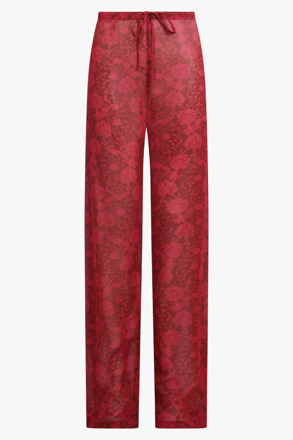 DRIES VAN NOTEN RTW Pachas Floral Print Relaxed Fit Pant | Cherry Red