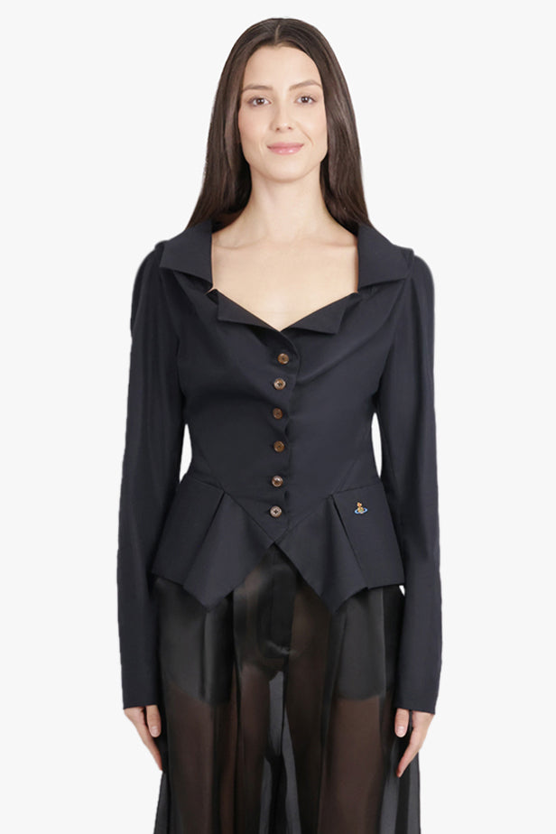 VIVIENNE WESTWOOD RTW Monday L/S Button Down Shirt | Black