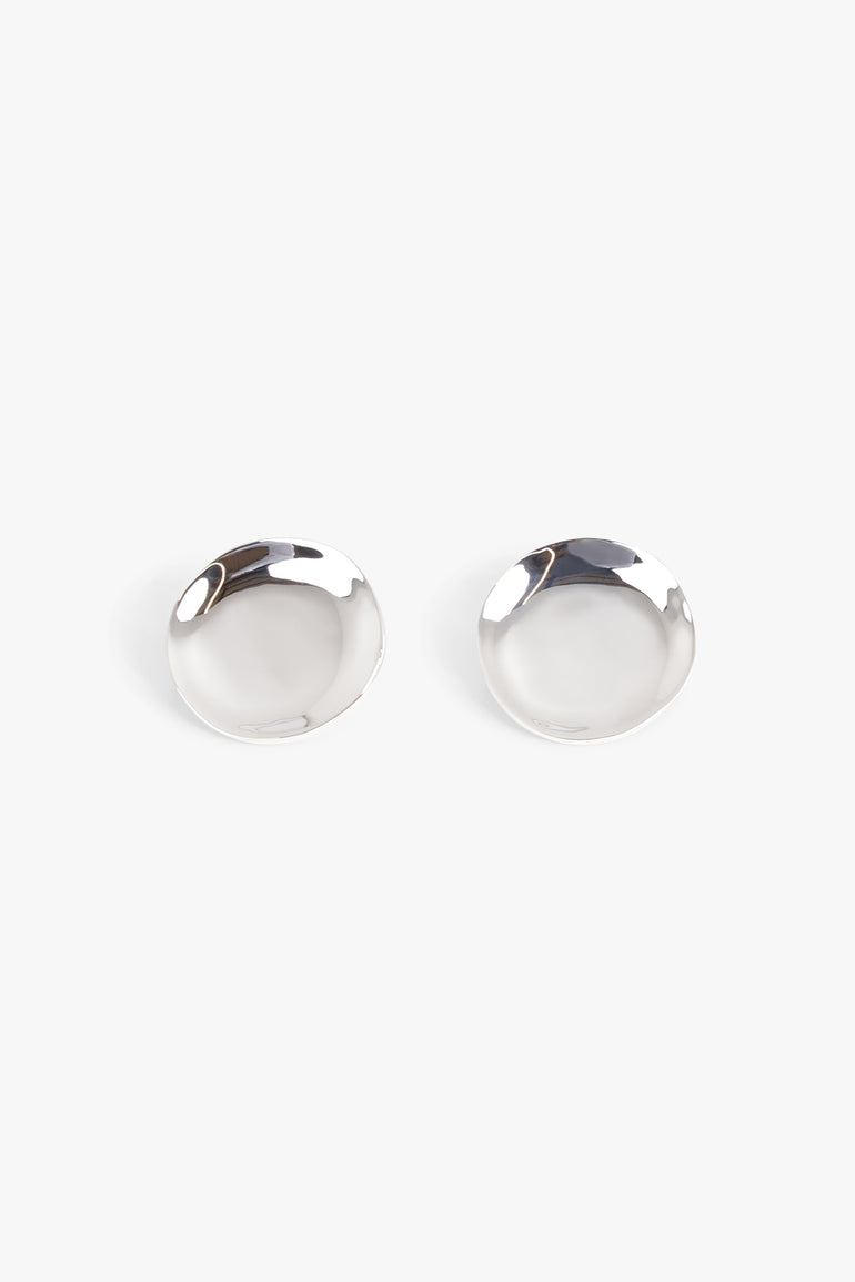 PHOEBE PHILO JEWELLERY SILVER / Silver Medallion Dish Earrings | Silver