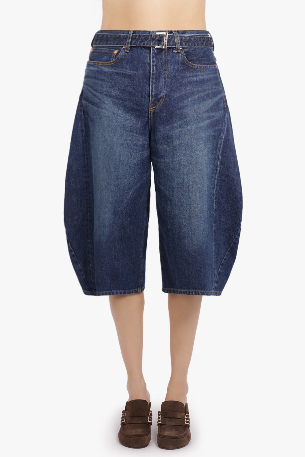 SACAI RTW Balloon Crop Leg Denim Jeans | Blue