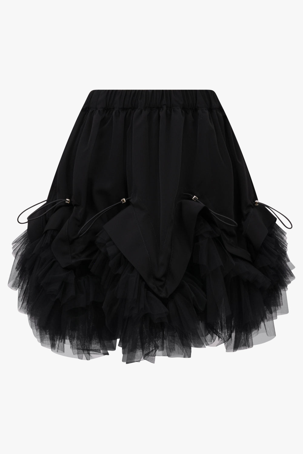Noir Kei Ninomiya Tiered Tulle Ruffle Skirt in Black