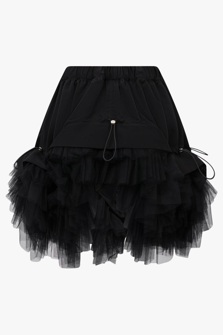 Noir Kei Ninomiya Tiered Tulle Ruffle Skirt in Black