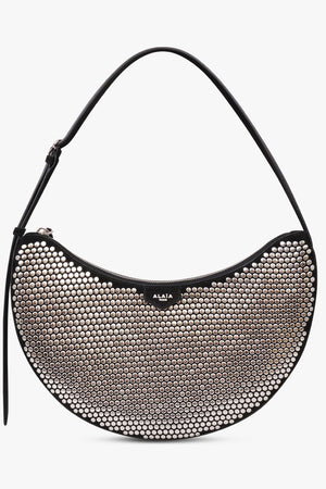 Demi Lune Stud Bag | Black