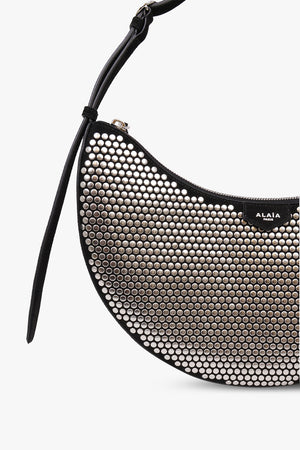 Demi Lune Stud Bag | Black