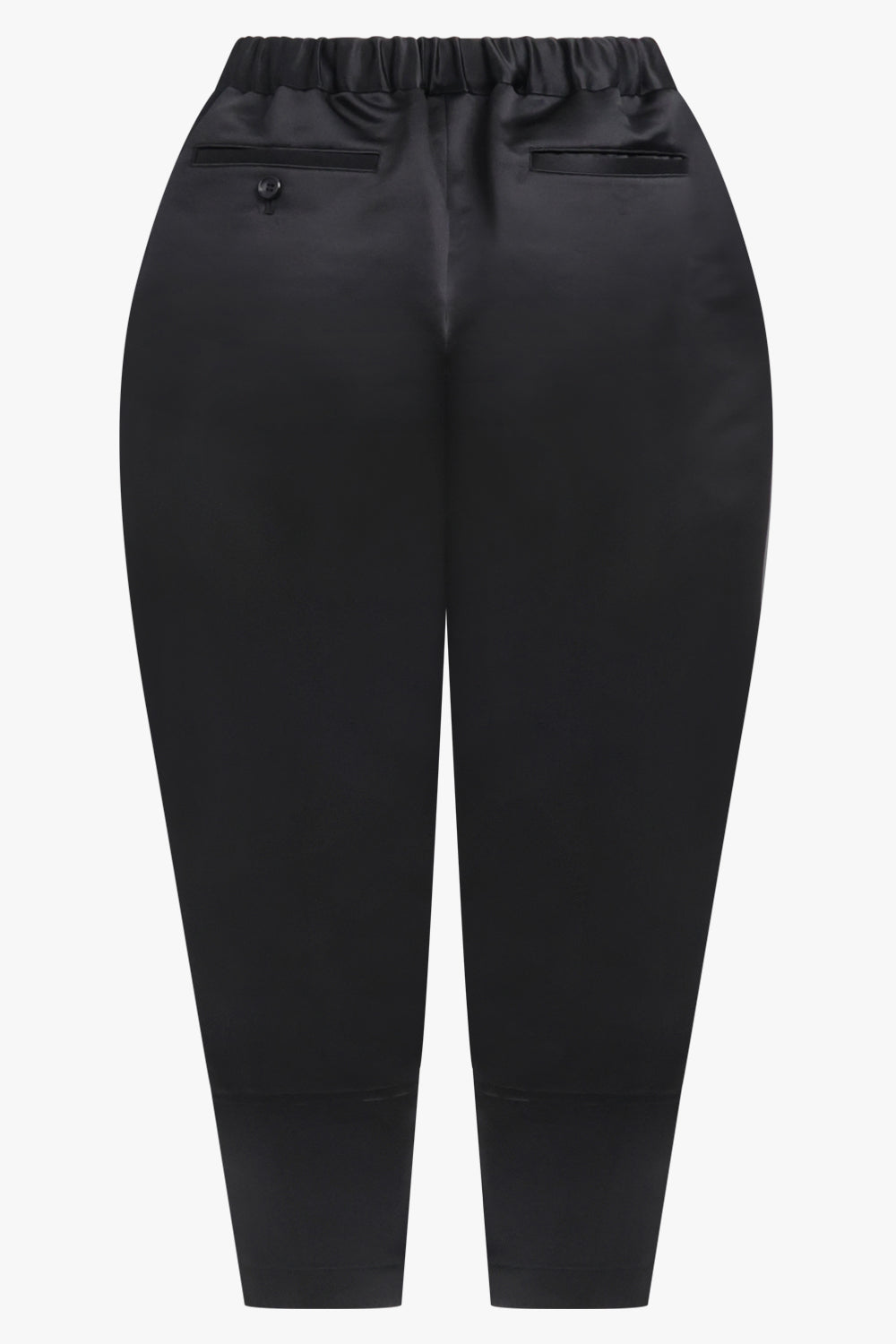 COMME DES GARCONS RTW Elastic Waist Crop Pant With Cuffs | Black